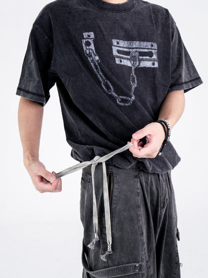 'Lock+Chain' Draw-String Tee