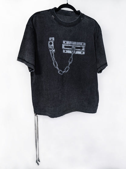 'Lock+Chain' Draw-String Tee